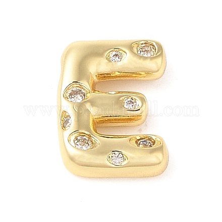 Кулон из латуни с прозрачным кубическим цирконием KK-Z046-01G-E-1