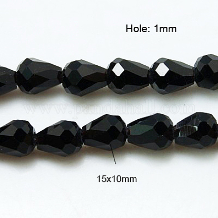 Crystal Glass Beads Strands X-GLAA-D034-15x10mm-14-1