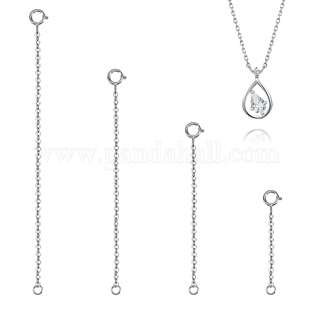 Globleland 4 pz 4 stili di prolunga per catena portacavi in argento sterling STER-GL0001-03-1