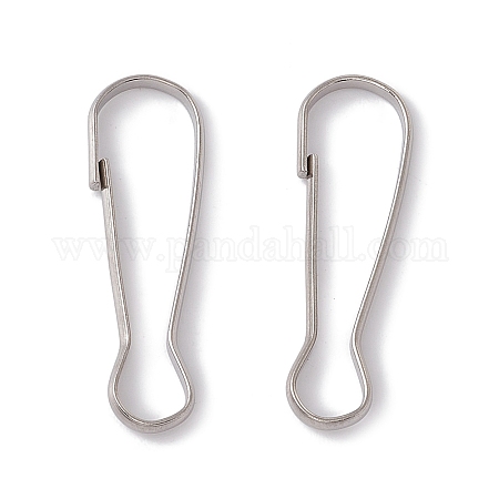 304 Stainless Steel Push Gate Snap Keychain Clasp Findings, Stainless Steel  Color, 27.5x8.5x2mm