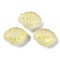 Handmade Lampwork Beads Strands, Shell Shapes, Lemon Chiffon, 16~16.5x12~13x9~10mm, Hole: 1.2mm, about 25pcs/strand, 16.14''(41cm)