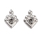 Non-Tarnish 304 Stainless Steel Findings, Stainless Steel Color, 9x6.5x2.5mm, Hole: 1.2mm