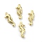 Brass Pendants, Long-Lasting Plated, Sea Horse, Real 24K Gold Plated, 21x7.5x3mm, Hole: 1mm