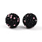 Polymer Clay Pave Rhinestone Beads, Disco Ball Beads, Round, Jet, 16mm, Hole: 1.6~2mm