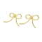 Bowknot Rack Plated Brass Stud Earrings for Women, Lead Free & Cadmium Free, Long-Lasting Plated, Real 18K Gold Plated, 23x37mm