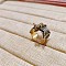 Bat Themes Alloy Adjustable Cuff Rings, Antique Golden, Inner Diameter: Adjustable
