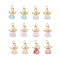 Acrylic with ABS Plastic Imitation Pearl Pendants, with 304 Stainless Steel and Alloy Findings, Angel, Golden, 22~23x14x10mm, Hole: 3mm