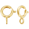 Beebeecraft 1 Box 20Pcs Spring Clasps with Silver Polishing Cloth 18K Gold Plated 925 Sterling Silver Small Round Clasps for Jewelry Making Clasp Connector Necklace Bracelets Anklets DIY Findings