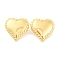 Brass Stud Earrings for Women, Lead Free & Cadmium Free, Heart, Real 18K Gold Plated, 30.5x30.5mm