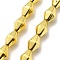 Synthetic Non-magnetic Hematite Beads Strands, Faceted, Bicone, Golden Plated, 11.5~12x7x7mm, Hole: 1mm, about 35pcs/strand, 16.54''(42cm)