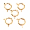 Ion Plating(IP) 304 Stainless Steel Spring Ring Clasps, Golden, 20x16x3mm, Hole: 3mm