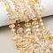 Natural Citrine Beads Strands, Chip, Heated, with Seed Beads, 8~20x3~8x3~6mm, Hole: 1mm, about 54~56pcs/strand, 15.35~15.75''(39~40cm)
