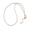 2.5MM Round Nylon Cotton Cord Necklace Making, with Brass Findings and 202 Stainless Steel Lobster Claw Clasps, Rose Gold, Creamy White, 18.11 inch(46cm)