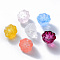 Transparent Glass Beads, Mixed Style, Lotus Pod, Mixed Color, 11x10.5x8mm, Hole: 1mm