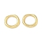 Brass Linking Rings, Round Ring, Cadmium Free & Lead Free, Long-Lasting Plated, Ring Shapes, Real 18K Gold Plated, 13x14x3mm, Inner Diameter: 9.5mm