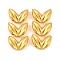Alloy Beads, Leaf, Golden, 6x8.5x3mm, Hole: 1.2mm