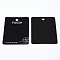Paper Brooch Display Cards, Rectangle, Black, 8x6x0.05cm