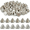 440Pcs ABS Beads, Cone, Platinum Plated, 7.5x7mm, Hole: 0.9mm