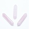 Natural Rose Quartz No Hole Healing Stones, Reiki Energy Balancing Meditation Therapy Wand, Double Terminated Points, 51~55x10.5~11x9.5~10mm