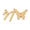 304 Stainless Steel Pendants, Letter & Butterfly Charms, Letter N, 13.5x25x0.9mm, Hole: 1.2mm