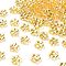 Transaparent Acrylic Beads, Plum, AB Color Plating, Goldenrod, 13.5x14.5x4.5mm, Hole: 1.8mm, about 1111pcs/500g