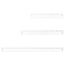 Acrylic Rulers, Measuring Tool, for Hole Punchings, Clear, 17~32x2x0.3cm, 3pcs/set