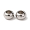 Tarnish Resistant 201 Stainless Steel Spacer Beads, Donut, Stainless Steel Color, 5x3.1mm, Hole: 1.8mm