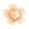 Brass Bead Caps, Flower, Golden, 24.5x24.5x3mm, Hole: 1mm