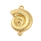 Rack Plating Brass Shell Shape Connector Charms, Cadmium Free & Lead Free, Long-Lasting Plated, Real 18K Gold Plated, 15.5x11.5x3mm, Hole: 1.2mm