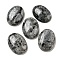 Natural Larvikite Cabochons, Oval, 30x21.5~22x5~8.5mm