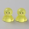 Luminous Resin Doll Ornaments, Glow in the Dark, Micro Landscape Display Decoration, Yellow, 9x13.5~14x16~16.5mm