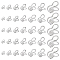 84pcs 7 styles U-Shaped 304 Stainless Steel Clasp, Mixed Color, 12.5~26.5x6.5~14mm, Inner Diameter: 3.5~10mm, 12pcs/style