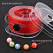 Round Elastic Crystal Thread, Jewelry Beading Cords, For Stretch Bracelet Making, Red, 0.7mm, about 87.49 Yards(80m)/Set