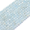 Natural Aquamarine Beads Strands, Faceted, Round, 3.5mm, Hole: 0.5mm, about 113pcs/strand, 15.35 inch(39cm)