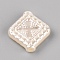 Opaque Acrylic Beads, Rhombus, Wheat, 18x17x4mm, Hole: 1.6mm