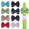 8Pcs 8 COlors Polymer Clay Rhinestone Beads, Bowknot, Mixed Color, 21.5~22x30x9.5~10.5mm, Hole: 1.8mm, 1pc/color
