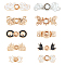 SUPERFINDINGS 10 Sets Alloy Adjustable Waist Buckles 10 Style Enamel Adjustment Waist Tightener Buckles Pearl Floral Snap Fastener Clip for Dresses Pants Jeans Sleeves Too Big Loose,Hole:1.2~1.8mm