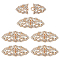 FINGERINSPIRE 6 PCS Cloak Clasp Fasteners Golden Vintage Sweater Swirl Clip Cape Clips with Rhinestone Oval Shape Snap Clasps Cardigan Fastening Clips for Coat Clothes Shawl Sweater Decoration