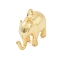 Brass Pendants, Elephant Charms, Golden, 12x14x7mm, Hole: 1.8mm
