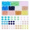 Pandahall 330Pcs 11 Colors Electroplate Glass Beads Strands, Pearl Luster Plated, Faceted, Rondelle, Mixed Color, 8x6mm, Hole: 1mm, 30pcs/color