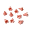 Synthetic Coral Beads, Dyed, Flower, Salmon, 12.5x10~10.5x10.5mm, Hole: 1.2mm
