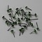 Glass Craft Needle Felting Eyes, with Iron Pins, Doll Making Accessories, Flat Round, Lime Green, 10x4mm, about 1000 pairs/bag