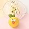Resin Keychain, Vegetable and Fruit Theme, Orange, Pendant: 56x34mm