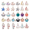 Ocean Theme Alloy Enamel Pendants, with ABS Plastic Imitation Pearl & Enamel, Mixed Shapes, Light Gold, Mixed Color, 14~21.5x9~18x2~7mm, hole: 1.5~2.5mm, 60pcs/box