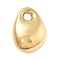 316 Surgical Stainless Steel Pendants, Real 18K Gold Plated, Teardrop, 23.5x17x9mm, Hole: 3.3mm