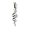Non-Tarnish 304 Stainless Steel Pendants, Snake Charms, Stainless Steel Color, 31x8.5x2mm, Hole: 7x3.5mm