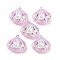 Resin Imitation Pearl Iridescent Pendants, with Iron Finding, Shell Shapes, Purple, 25x26x9mm, Hole: 2mm