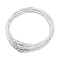 60Pcs Stainless Steel Wire Necklace Cord DIY Jewelry Making, with Brass Screw Clasp, Gainsboro, 17.52 inch(44.5cm), 1mm