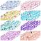 Transparent Glass Beads Strands, Bicone, Half Plated, AB Color Plated, Faceted, Dyed & Hearted, Mixed Color, 4~4.5x3.5~4mm, Hole: 0.8~0.9mm, about 80~82pcs/strand, 12.20~12.40 inch(31~31.5cm)