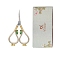 Stainless Steel Scissors, Alloy Handle, Embroidery Scissors, Sewing Scissors, Light Gold, 95x55mm
